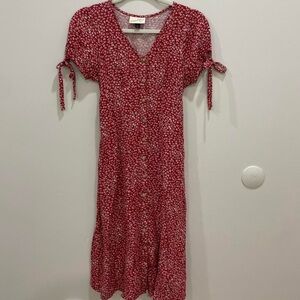 Universal Thread Red Floral Midi Dress